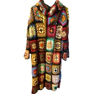 Handmade Granny Square Crochet Duster